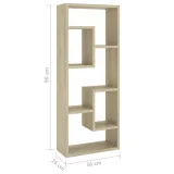 polka-scienna-dab-sonoma-36x16x90-cm-stan-nowy-glebokosc-mebla-16-cm