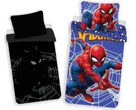 spiderman-posciel-dla-dzieci-komplet-swiecaca-swieci-w-ciemnosci-140x200