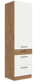 szafka-komin-z-szufladami-210x60-wigo-dab-lancelot-bialy-polysk