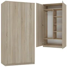 szafa-dwudrzwiowa-garderoba-bez-uchwytow-90cm-z-polkami-drazkiem-na-ubrania