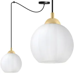 lampa-sufitowa-wiszaca-zyrandol-pajak-czarno-zloty-loft-biala-szklana-kula