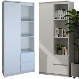 regal-do-biura-salonu-pokoju-na-ksiazki-7-polek-2-szuflady-bialy