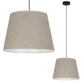 lampa-sufitowa-wiszaca-zyrandol-bezowy-abazur-z-tkaniny-lnianej-stozek-38cm