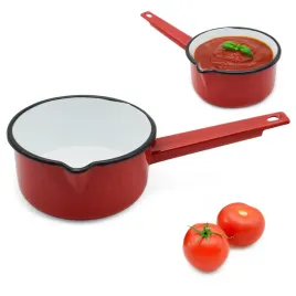 rondel-tradycyjny-14cm-emaliowany-stalowy-z-raczka-czerwony-nakrapiany-1l