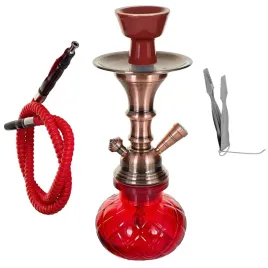 fajka-wodna-shisha-1-wezowa-czerwona-red-28cm