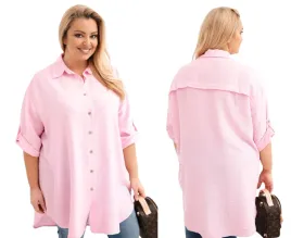 cukierkowy-roz-koszula-damska-plus-size-z-wiskozy-z-dluzszym-tylem
