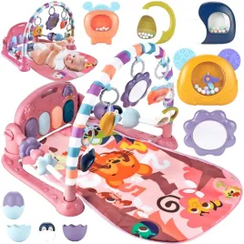 mata-edukacyjna-z-pianinkiem-i-grzechotkami-rozowa