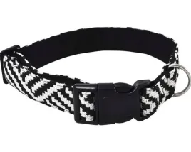 obroza-dla-psa-z-wytrzymalej-tkaniny-bialo-czarne-paski-15x30-40cm