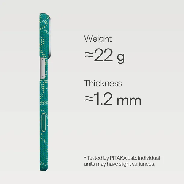 pitaka-ultra-slim-case-monogram-gold-green-iphone-17-pro-max-typ-plecki