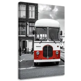 obraz-do-salonu-biura-gabinetu-bialy-retro-autobus-stojacy