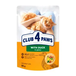 mokra-karma-dla-kota-z-kaczka-w-sosie-85g-club-4-paws-premium-saszetka