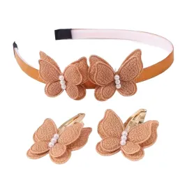 zestaw-dla-dziewczynek-opaska-ze-spineczkami-brazowe-motylki