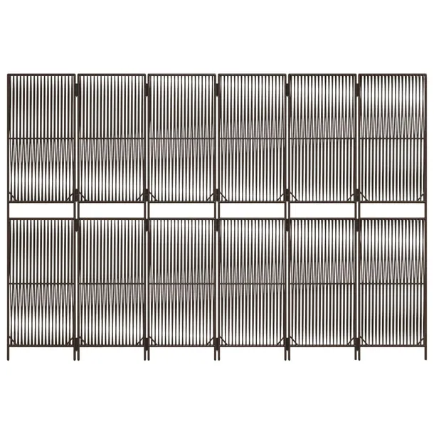 parawan-6-panelowy-brazowy-polirattan-marka-vidaxl