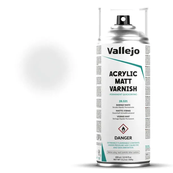 Vallejo 28.531 - Acrylic Matt Varnish Spray (400 ml)