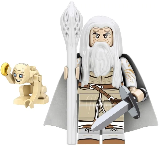 KLOCKI FIGURKA GANDALF BIAŁY + GOLLUM HOBBIT
