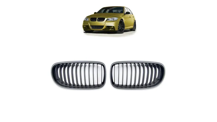 grill-bmw-3-e90-e91-facelift-pojedyncze-zeberka-matt-black-stan-nowy