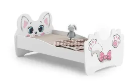lozko-pojedyncze-pink-cat-160x80-z-materacem