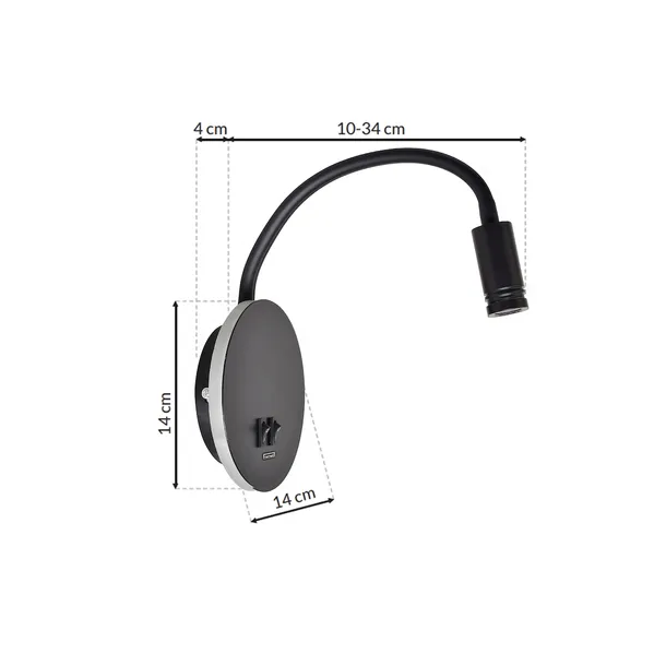lampka-nocna-base-8w-2w-black-zasilanie-sieciowe
