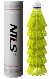 lotki-do-gry-w-badmintona-nylonowe-zolte-nils-komplet-6-szt