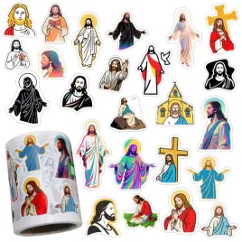 naklejki-mix-wzorow-i-kolorow-480szt-styl-religijny-z-jezusem