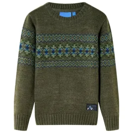 sweter-dzieciecy-z-dzianiny-khaki-104