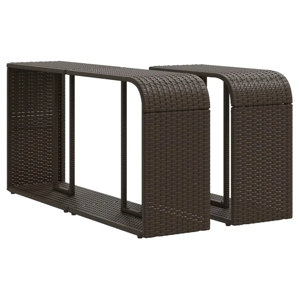 polki-2-szt-brazowe-polirattan