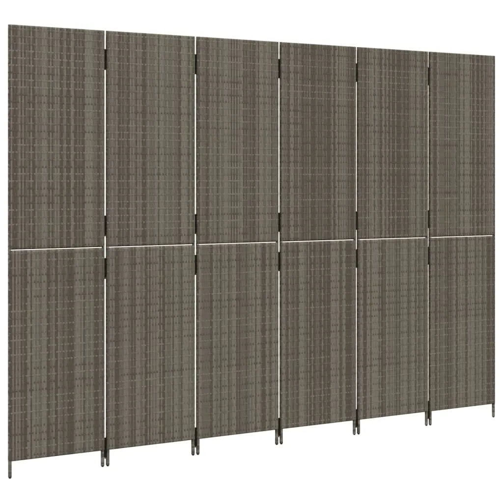 parawan-6-panelowy-szary-polirattan