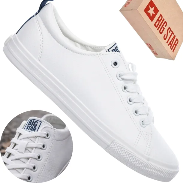 Trampki Damskie Big Star Ss274604 Białe Sneakersy Casual