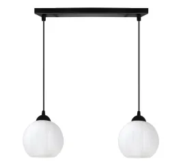 lampa-sufitowa-wiszaca-zyrandol-czarna-podwojna-biala-kula-nowoczesna-e27