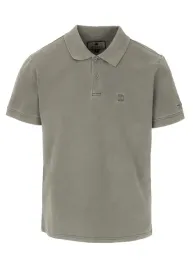 koszulka-meska-polo-pitbull-pique-small-logo-washed-szara-oliwkowa