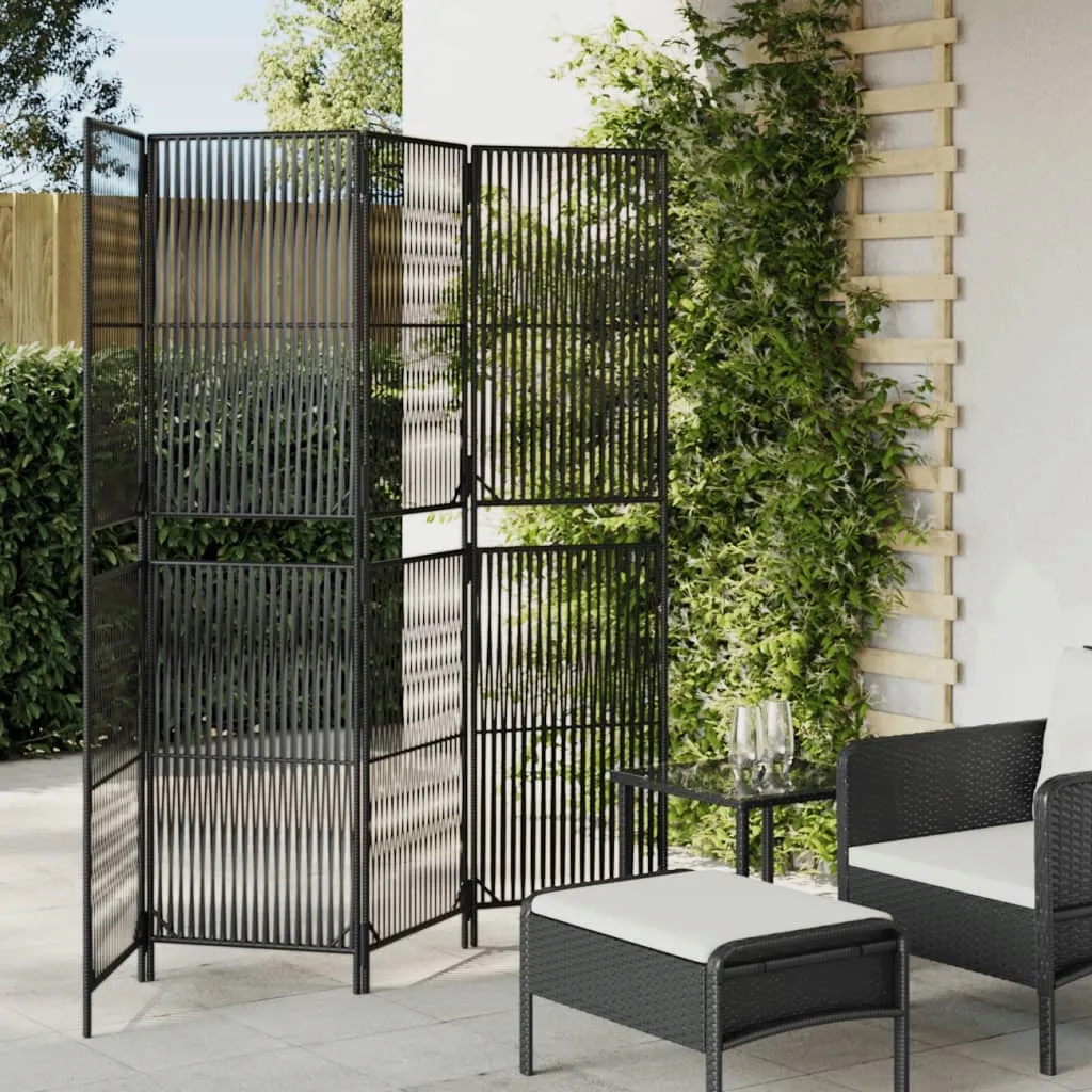 parawan-4-panelowy-czarny-polirattan
