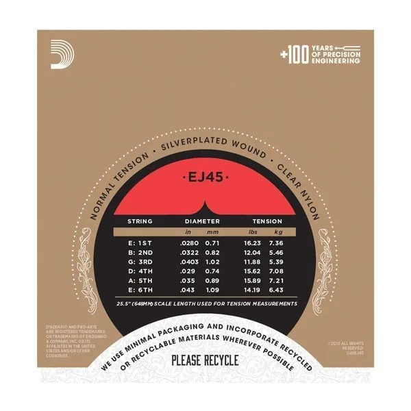 struny-d-addario-pro-arte-nylon-core-ej45-normal-marka-d-addario