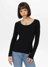 koszulka-longsleeve-damski-pit-bull-rib-czarna
