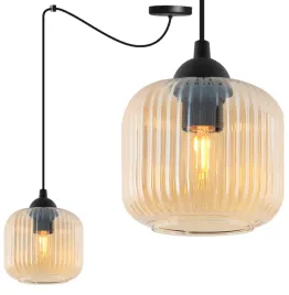 lampa-wiszaca-sufitowa-zyrandol-pajak-loft-ryflowany-miodowy-klosz-glamour