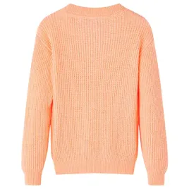 sweter-dzieciecy-z-dzianiny-jasnopomaranczowy-128