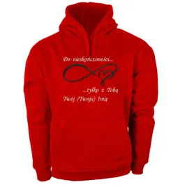 czerwona-bluza-z-kapturem-haft-walentynki-zakochani-personalizowana-imie