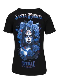 koszulka-damska-t-shirt-pit-bull-santa-muerte-blue-czarna