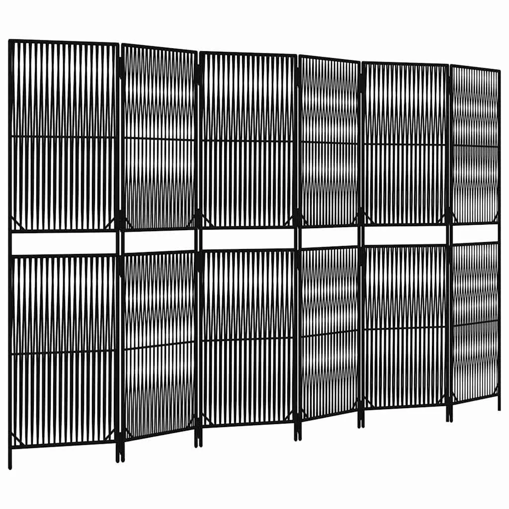 parawan-6-panelowy-czarny-polirattan-stan-nowy