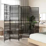 parawan-6-panelowy-czarny-polirattan-kod-producenta-365384