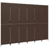 parawan-6-panelowy-brazowy-polirattan-producent-vidaxl