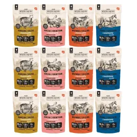 wiejska-zagroda-saszetki-dla-kota-mix-smakow-12x100g