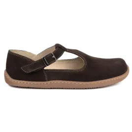 damskie-buty-barefoot-skorzane-olivier-iria-klamerka-braz-czekolada-welur