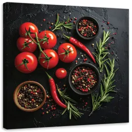obraz-do-kuchni-restauracji-baru-jadalni-warzywa-pomidory-jedzenie