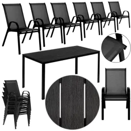 zestaw-mebli-ogrodowych-stol-6-krzesel-metal-czarny-blat-imitacja-drewna