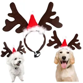 rogi-renifera-dla-psa-swiateczne-regulowane-z-gumka-uniwersalne-na-swieta