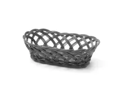 koszyk-pleciony-hendi-owalny-czarny-225x130x-h-55mm