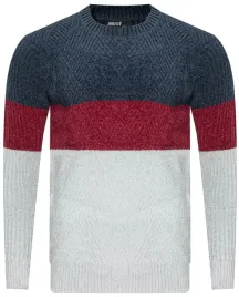 sweter-meski-s8668-granat-bordo-szary-l