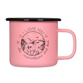 kubek-emaliowany-retro-i-love-you-to-the-mountains-and-back-rozowy