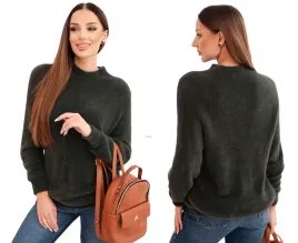 khaki-sweter-damski-z-welna-o-miekkiej-fakturze-i-dlugim-rekawem