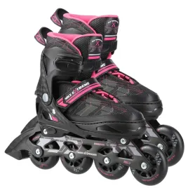 rolki-regulowane-lyzworolki-czarne-rekreacyjne-kauczukowe-kolka-abec-7